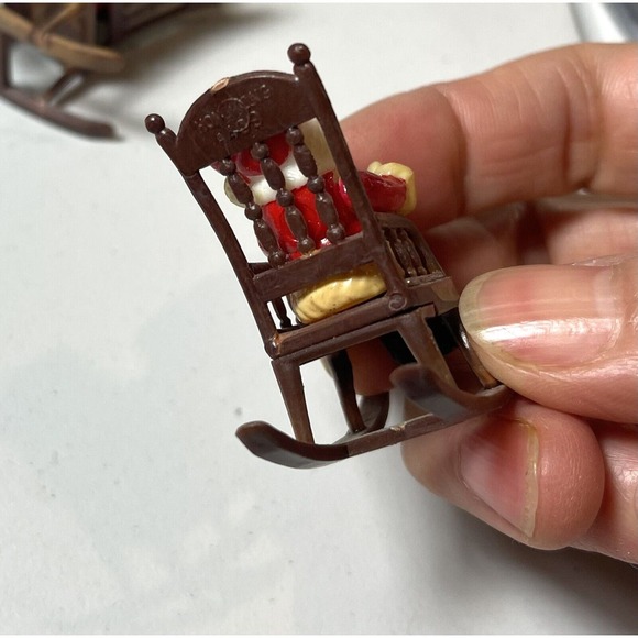 4 Vintage Dollhouse Miniatures Santa Mouse Mrs Claus Jewelled Christmas Tree - Picture 5 of 16